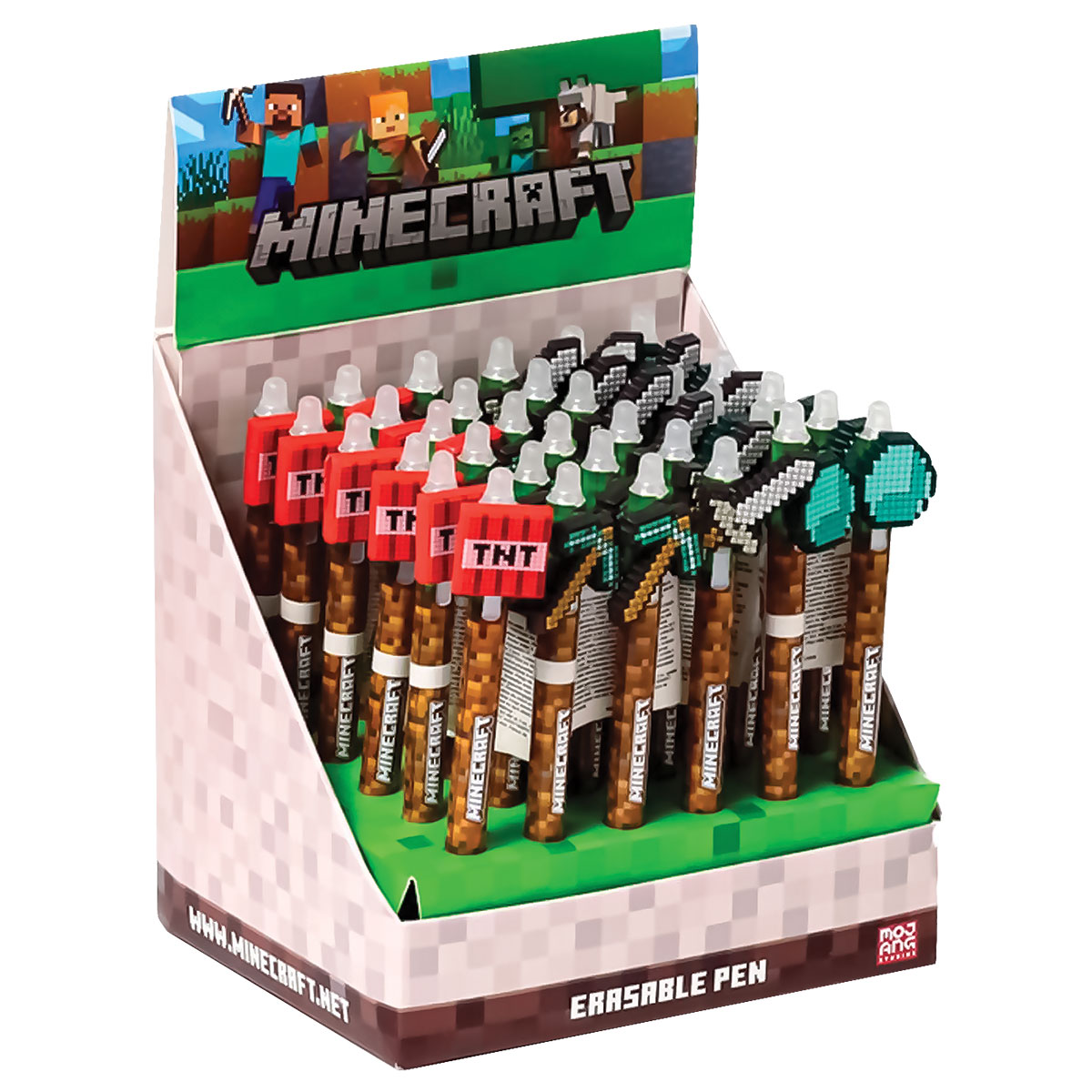 MINECRAFT-Esferográfica Apagavél em Expositor